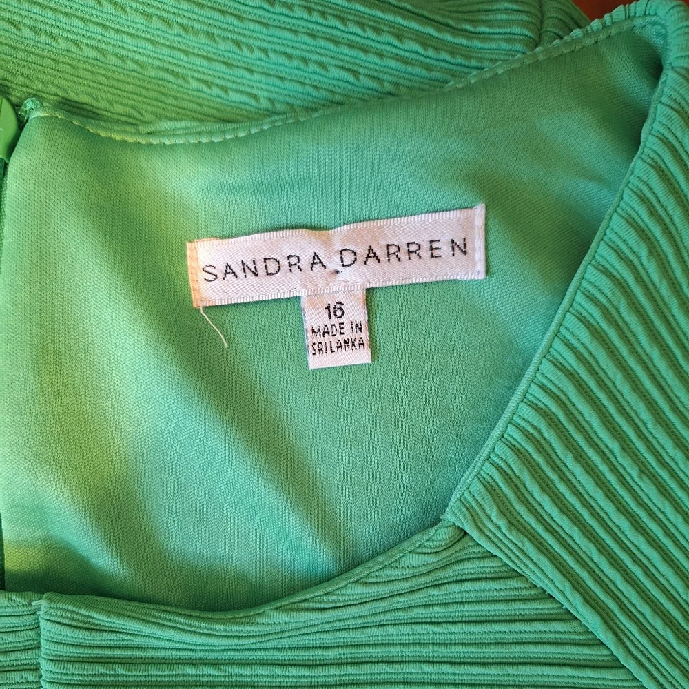 Sandra Darren textured for and flare dress sz 16 - Picture 7 of 8